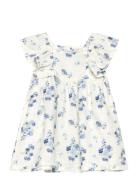 Lindex Dress Linen Aop Flower Multi/patterned