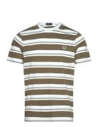 Fred Perry Stripe T-Shirt Grön