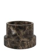 Mette Ditmer Marble Block Candleholder, Tall Brun