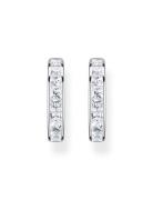 Thomas Sabo Hoop Earrings With White St S Pavé Silver Silver