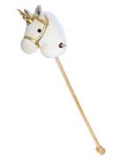 Teddykompaniet Hobby Horse, White Unicorn Vit