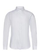 Calvin Klein Stretch Collar Stripe Slim Shirt Vit