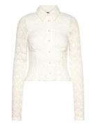 ROTATE Birger Christensen Lace Fitted Shirt Vit