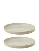 Stelton Emma Lunch Plate Ø 19 Cm 2 Pcs Grey Beige