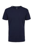 Selected Homme Slhmorgan Ss O-Neck Tee Noos Marinblå