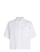 Tommy Hilfiger Linen Ss Shirt Vit