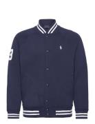 Polo Ralph Lauren Triple-Pony Fleece Baseball Jacket Marinblå