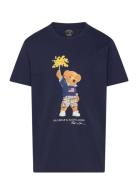 Ralph Lauren Kids Polo Bear Cotton Jersey Tee Blå