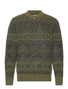 Jack & J S Jprbluheritage Knit Crew Neck Khaki Green