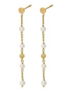 Pernille Corydon Ocean Pearl Earchains 55 Mm Guld