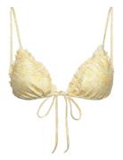 Gina Tricot Soft Flounce Triangle Bikini Top Gul