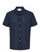 Selected Homme Slhregair Shirt Ss Mix G Camp Marinblå