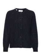 Selected Femme Slflulu Ls Knit Short Cardigan Noos Blå