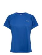 ZEBDIA Women Sports T-Shirt With Chest Print Blå