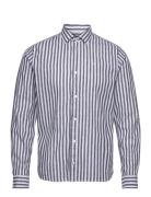 Clean Cut Copenhagen Jamie Cotton Linen Striped Shirt Ls Marinblå