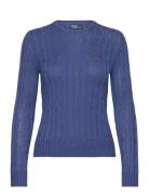 Polo Ralph Lauren Cable-Knit Cotton Crewneck Sweater Blå