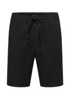 ONLY & SONS Onslinus 0007 Cot Lin Shorts Noos Svart