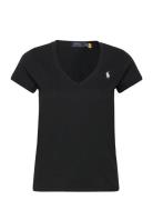 Polo Ralph Lauren Cotton Jersey V-Neck Tee Svart