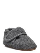 Melton Classic Wool Slippers Grå