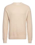 Selected Homme Slhbert Relaxed Ls Knit Stu Crew Neck W Beige