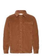 Knowledge Cotton Apparel Stretched 8-Wales Corduroy Overshir Brun