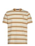 Fred Perry Stripe T-Shirt Beige