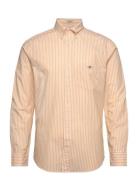 GANT Reg Classic Poplin Stripe Shirt Orange