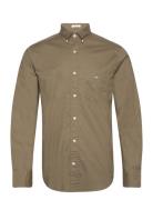 GANT Reg Poplin Shirt Khaki Green