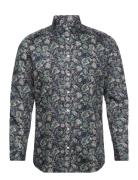 Selected Homme Slhslimsoho-Aop Mix Shirt Ls B Marinblå