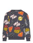 Name It Nmmsolo Superfriends Sweat Bru Wab Marinblå