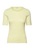 GANT Slim Striped 1X1 Ribbed Ss T-Shirt Grön