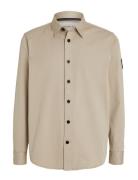 Calvin Klein Jeans Monologo Badge Relaxed Shirt Beige