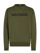 Tommy Hilfiger Monotype Embro Sweatshirt Khaki Green