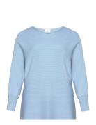 ONLY Carmakoma Carnew Adaline L/S Pullover Knt Noos Blå