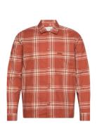 Calvin Klein Twill Graphic Check Overshirt Röd