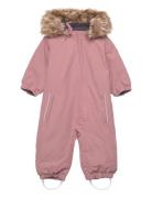 Color Kids Coverall W. Fake Fur Rosa