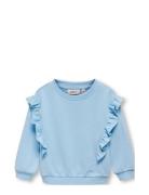 Kids Only Kmgnew Ofelia L/S Frill O-Neck Ub Swt Blå