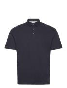 Jack & J S Jprcc Soft Linen Blend Ss Polo Marinblå