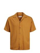 Jack & J S Jprccaaron Tencel Resort Shirt S/S Ln Orange