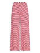 Gina Tricot Striped Soft Trousers Röd