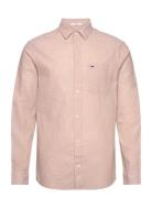 Tommy Jeans Tjm Reg Linen Blend Shirt Beige