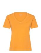 GANT Reg Sunfaded Ss V-Neck T-Shirt Orange