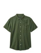 Brixton Charter Print S/S Wvn Khaki Green