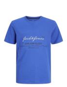 Jack & J S Jjgreat B2S Logo Tee Ss Ln Jnr Blå