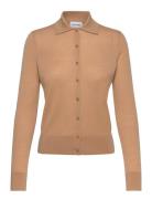 Calvin Klein Merino Wool Button Cardi Beige