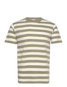 Armor Lux Striped T-Shirt Héritage Khaki Green