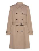 Tommy Hilfiger Cotton Db Slim Fit Trench Beige