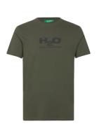 H2O Logo Tee Khaki Green