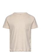 Copenhagen Colors Striped T-Shirt With Pocket Beige