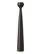 Applicata Tulip Candleholder, Marron Black Svart